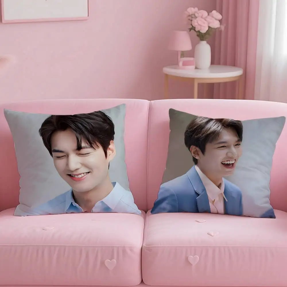 Kpop Lee Junho كيس وسادة مكافحة الغبار المخدة غير مرئية سستة حريري قصير أفخم غطاء وسادة أريكة #2