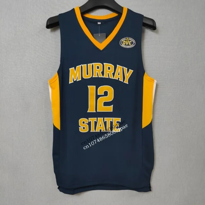 Basketball Jersey Men Oversize 12 Ja Morant Murray State Embroidery Sewing Breathable Athletics Sport Street Hip Hop Sportswear