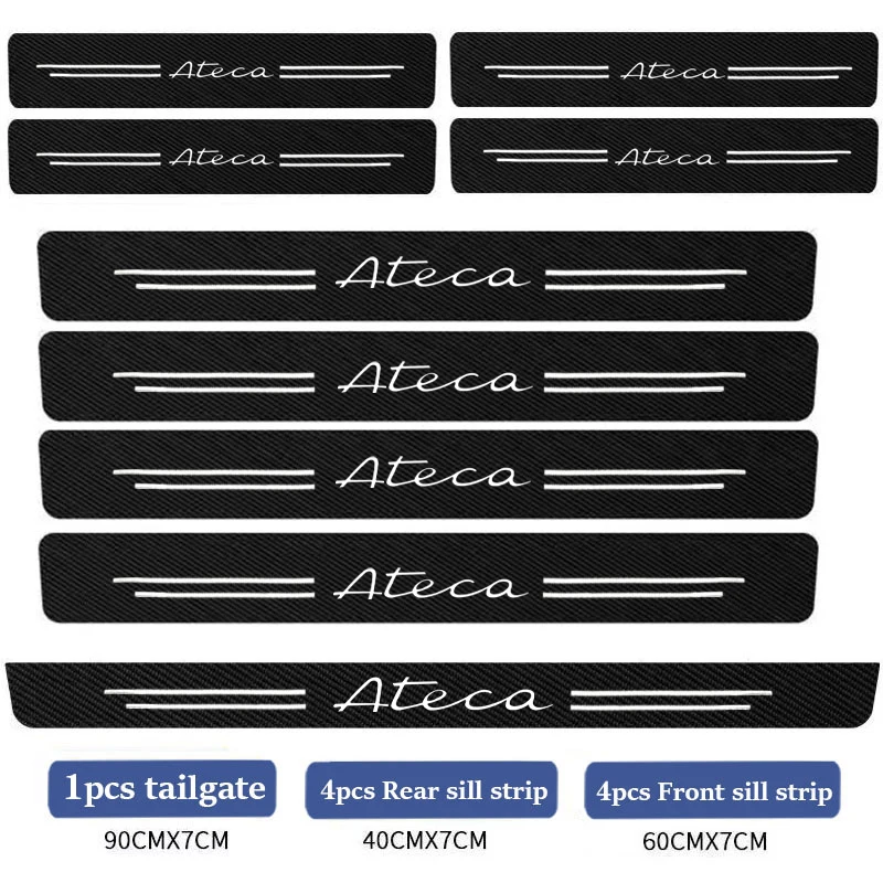 Car Carbon fiber Door Sill Pedal For seat Ateca Born Formentor Toledo R leon ibiza Alhambra Exeo Altea Arona Mii IBL Accessories