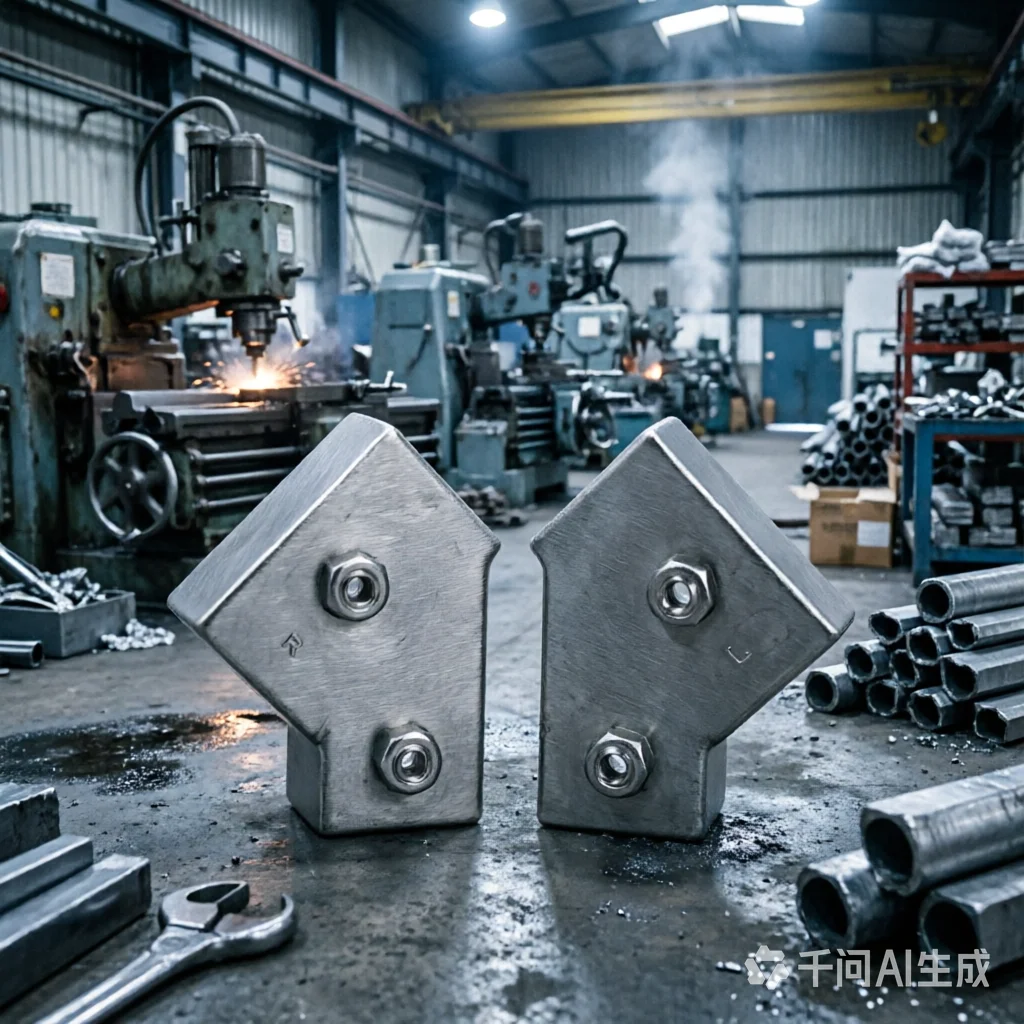 1Pair 20MM 25MM 30mm Square Tube Connector Aluminum Alloy 45 Degree Tee Fastener Square Tube Joint