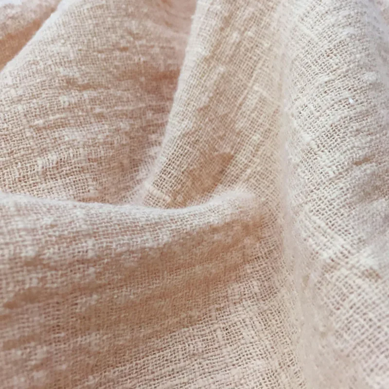 Soft Thin Linen Cotton Fabric Solid Color Organic Material Pure Natural Flax For Sewing Handmade Clothes Patchwork Fabric