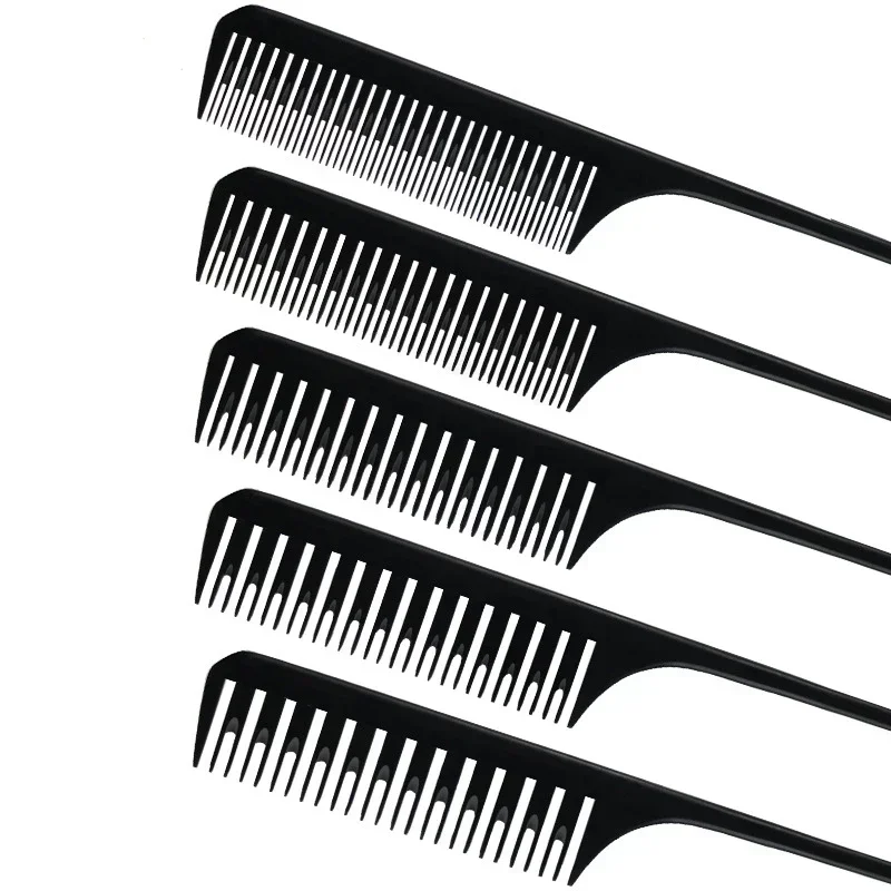 Professional Hairdressing Comb Steel Tip Tail Pick Dyeing Comb Salon Highlighting Hair Comb Anti Static Barber Cutting Combs