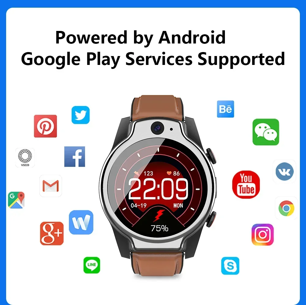 S10 Smart Watch 50M Diving Waterproof 4G Global Version 32GB Wifi SIM GPS 8MP Cameras 1360mAh Android OS Men Smartwatch