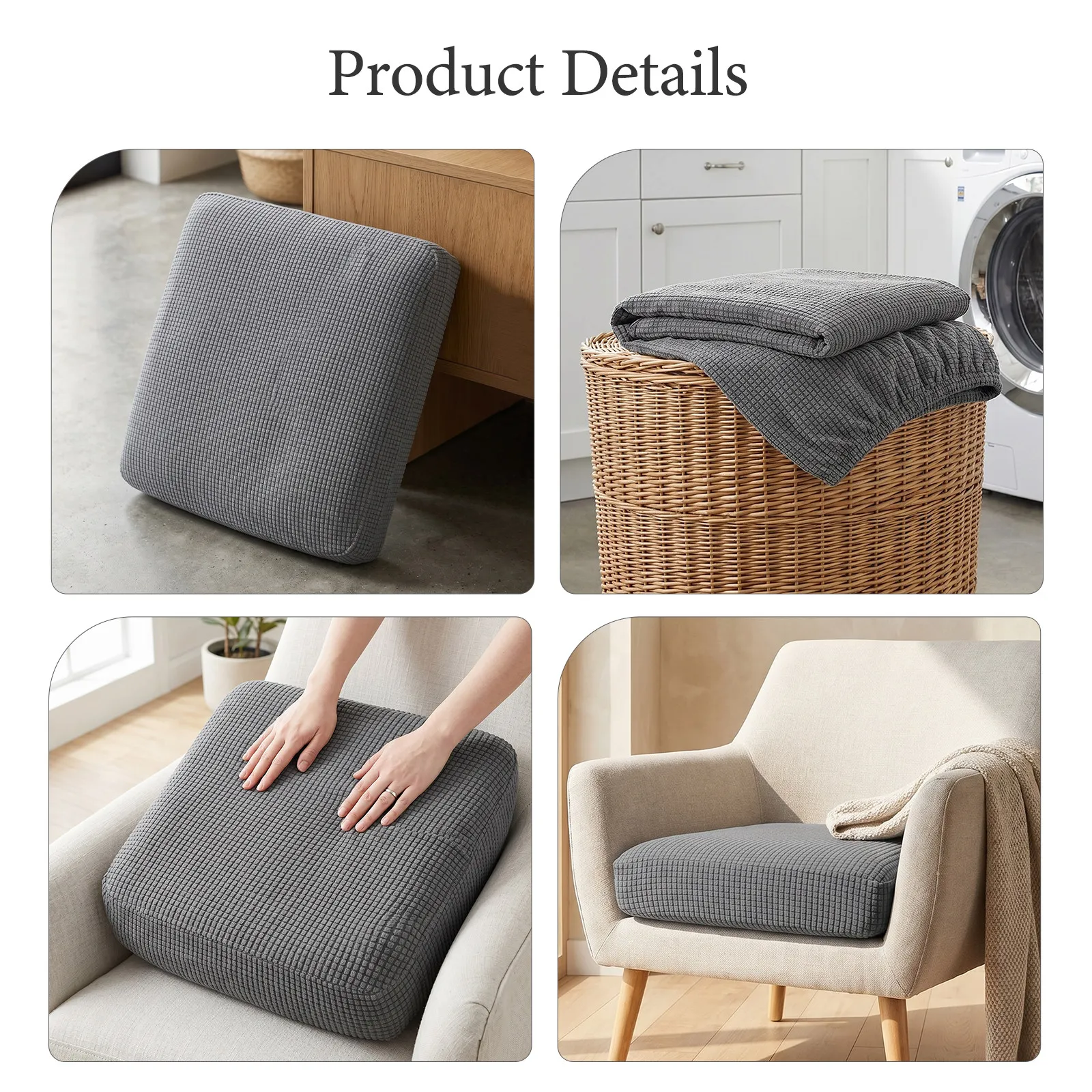 2 pcs Sofa Cover Elastic Protector Chair Couch Halloween Christmas New Year Couch Seat Cushion Cover Non