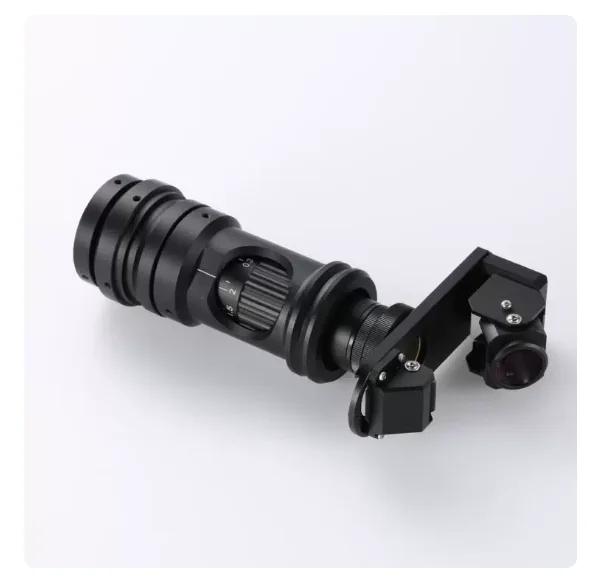 0.3X~2.2X C-Mount Microscope Lens Rotatable Zoom 2D 3D Parfocal Magnifier for Hardware Workpiece Electronic Component Inspection