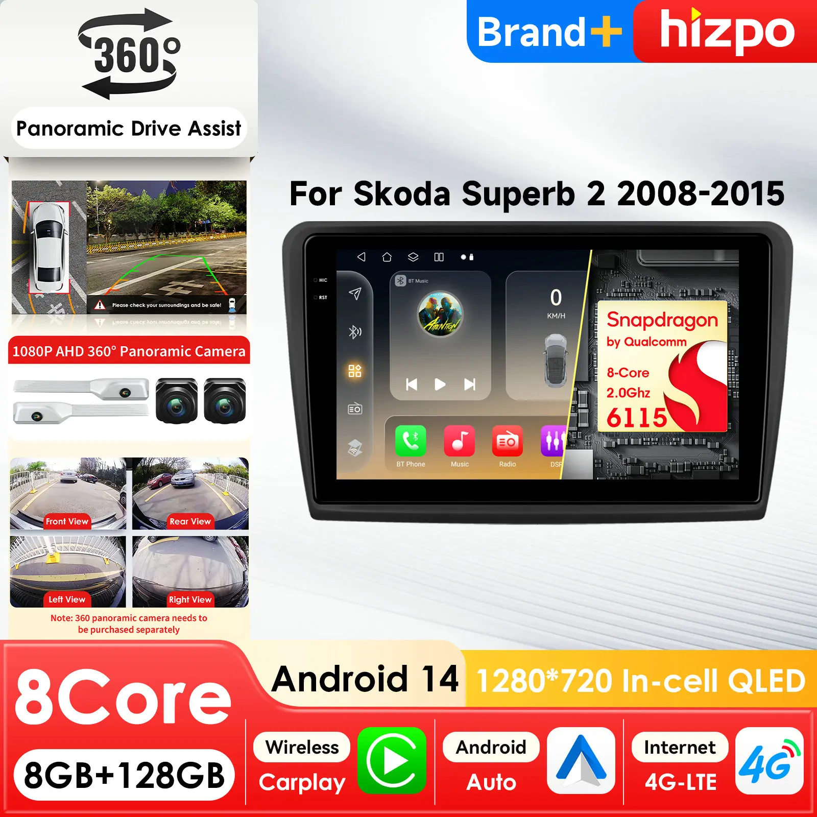 

Автомагнитола 7862 AI Systems с CarPlay и Android Auto для Skoda Superb 2 B6 2008-2015, GPS-мультимедийный плеер, стерео-головное устройство, 4G WIFI