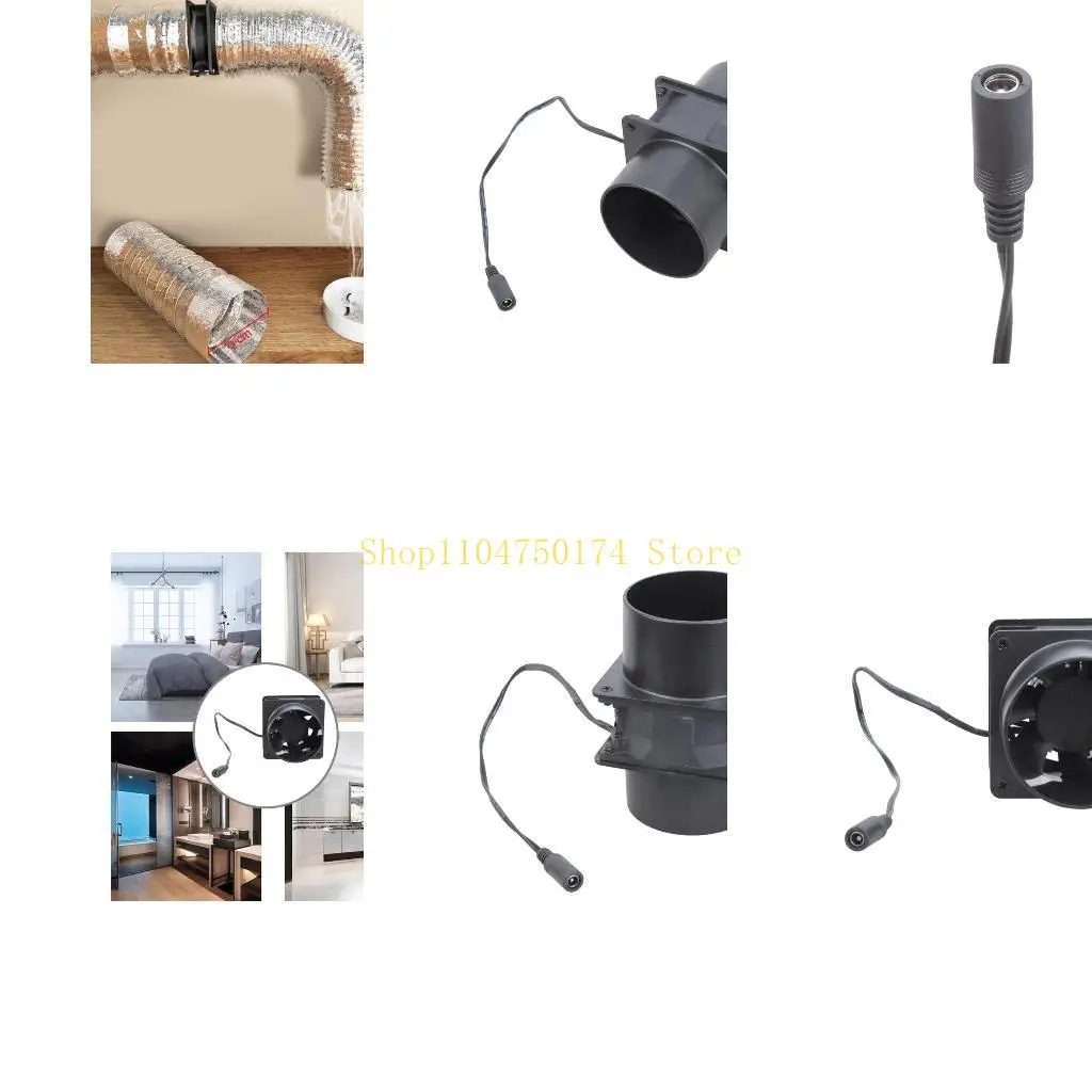 

Практичный вентилятор из АБС-пластика 12 В, 5700 об/мин, 102 CFM, вентилятор циркуляции воздуха, канальный вентилятор для ванных