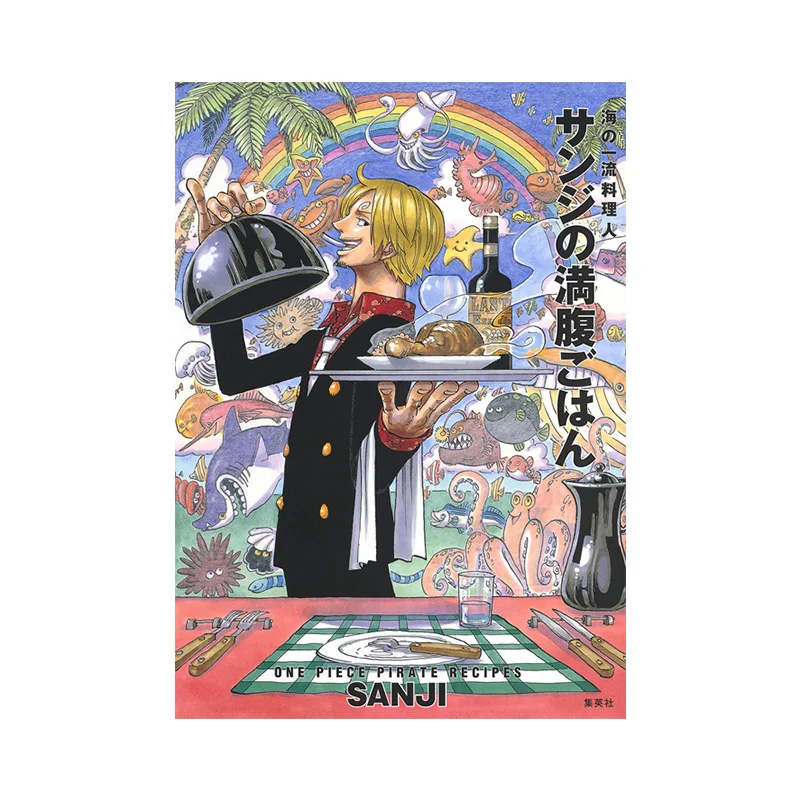 One Piece Anime Book Sanji Figure Chef\'s Recipe Original Authentic Collectible Books Toys Gifts