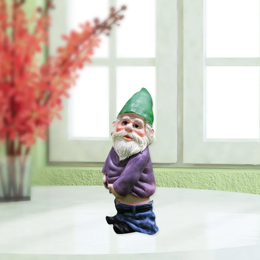 Naughty Gnome Dwarf Garden Decoration Statue Old Man Bark Ghost Face Ornament Easter Outdoor Creative Props Crafts