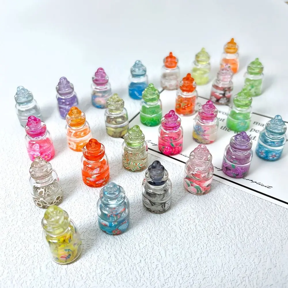 10Pcs Luminous Drifting Tiny Jars Lucky Transparent Wishing Bottle Mini Drop glue Small Drift Bottle Jewelry