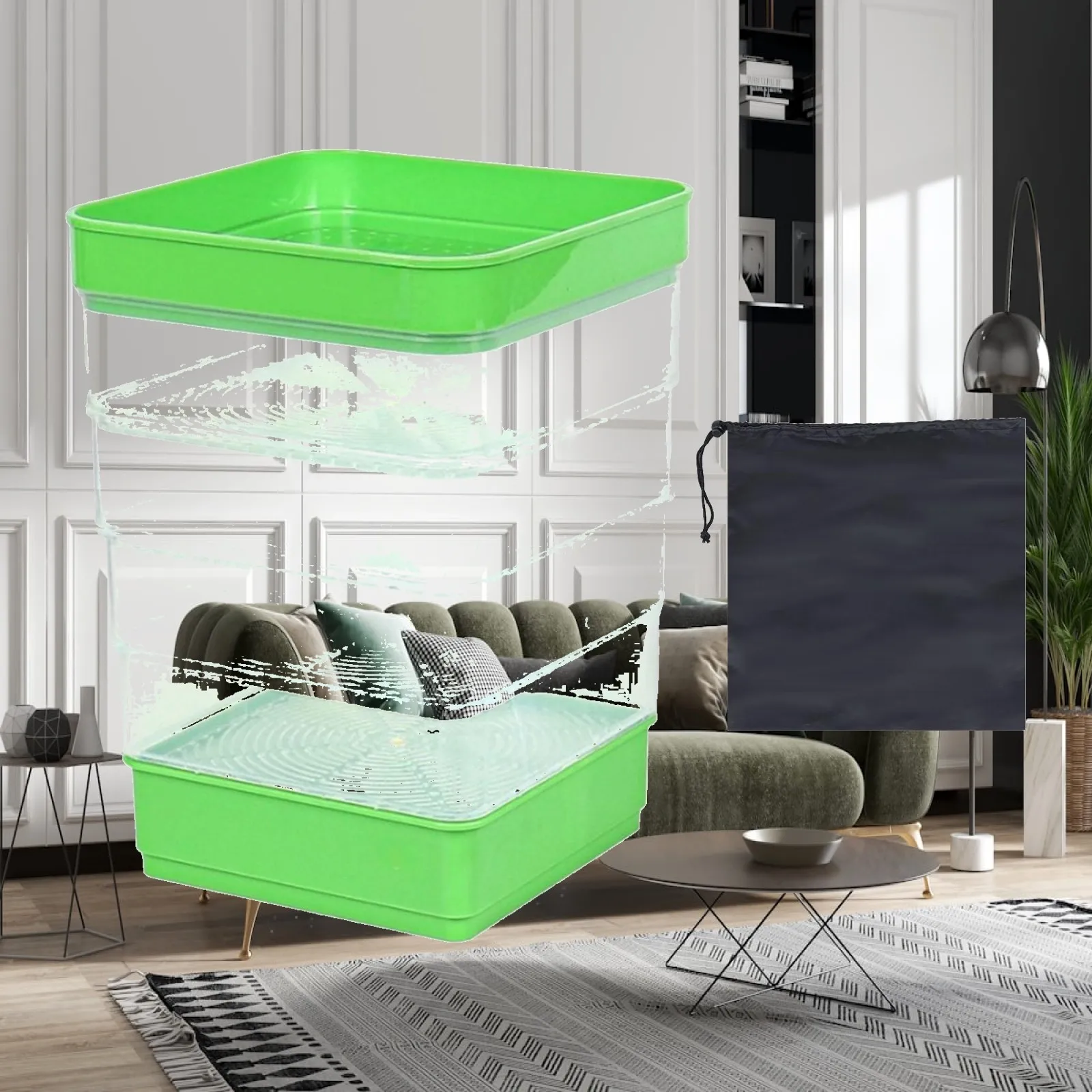 Seed Sprouter Kits Seed Sprouter Maker Versatile Microgreens Propagator Sprouts Grower for Alfalfa Seeds Beans Broccoli Grass