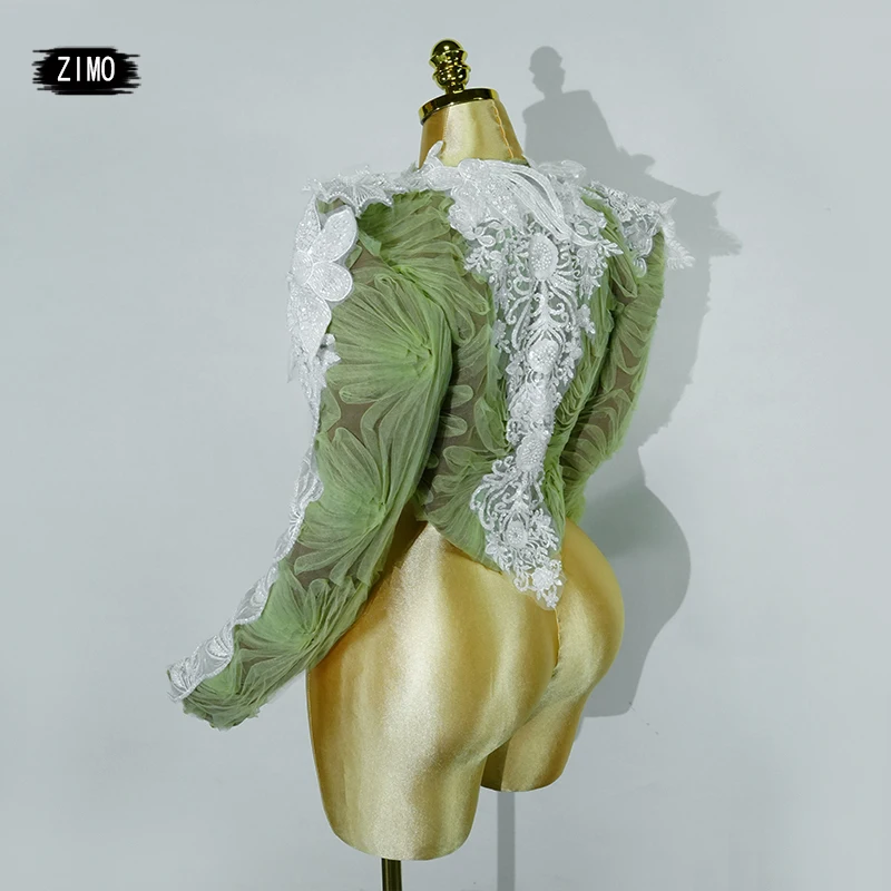 سباركل توهج سترة معطف المرحلة شرابات مجموعة مثير المرأة جوجو ملهى ليلي حفلة كرنفال المحاصيل القمم ارتداء المغني أداء زي