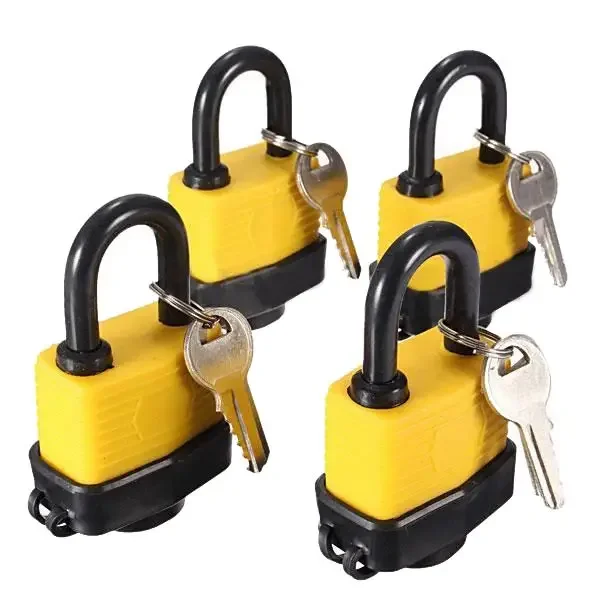 HOT Selling -4pcs 40mm Waterproof Keyed Alike Lock Laminated Padlock Pad Same Key Gate Door