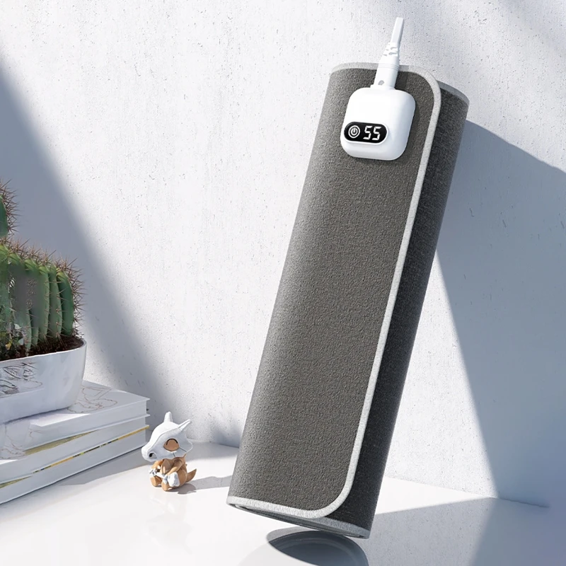 Mouse pad aquecido com interruptor de exibição digital inteligente, mouse pad de escrita, controle de temperatura de cinco níveis, almofada de aquecimento de mesa de escritório