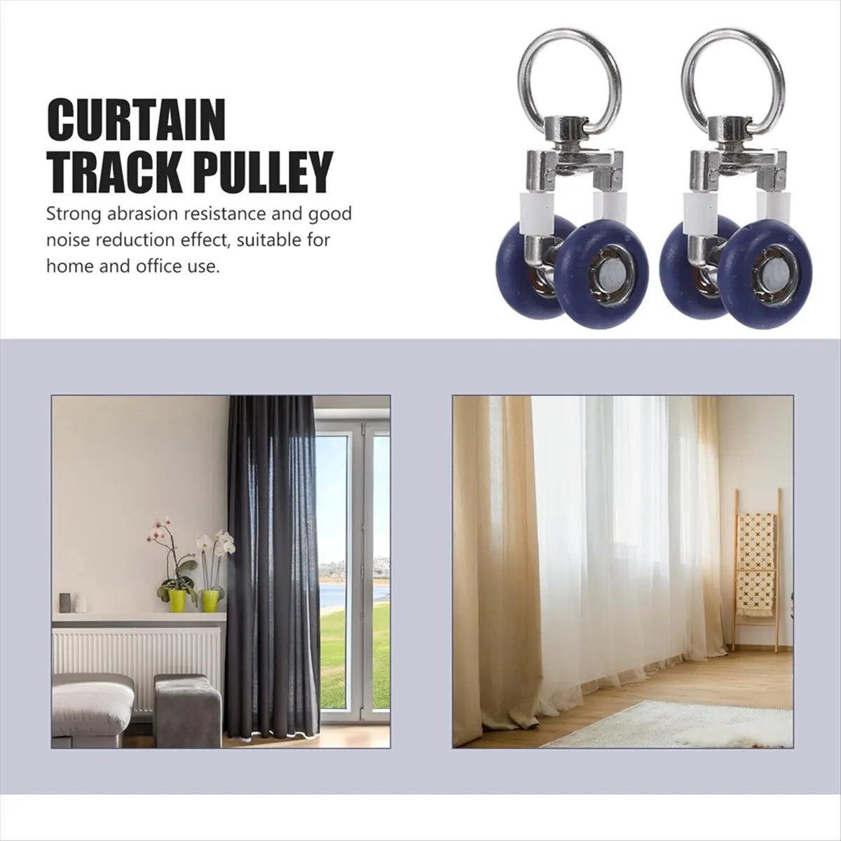 N14R Top Curtain Pulley Accessories Guide Rail Track Pulley Roller Shaft Accessories Hanging Wheel No.15