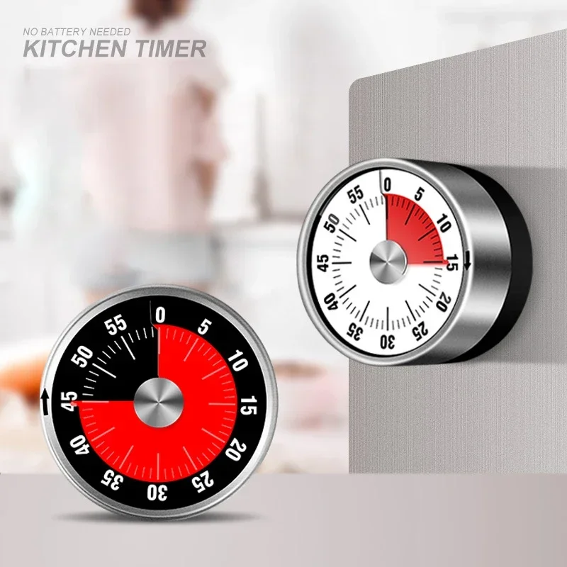 Kitchen Cooking Timer Refrigerator Magnetic Suction Mechanical Reminder Student Time Management Timed Countdown Alarm Clock