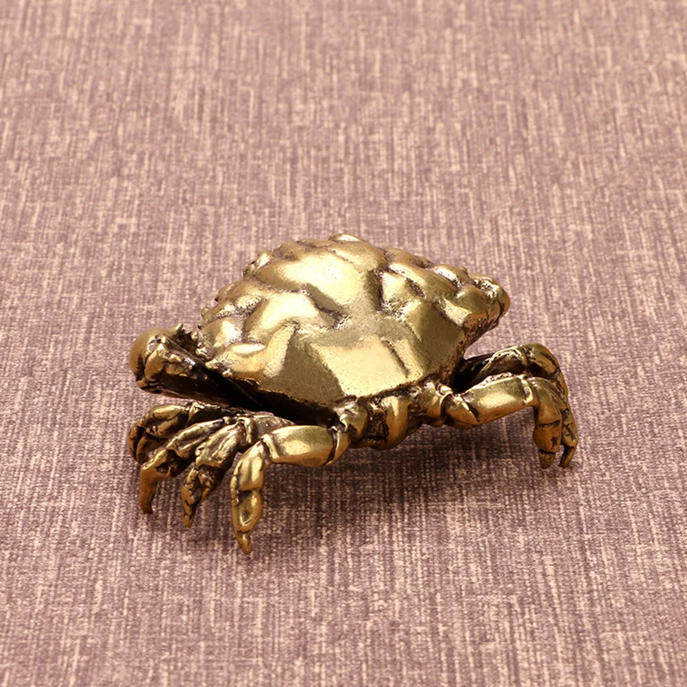 

Brass Crab Statue Decor Table naments Vivid Design Fashionable Desk Craft Gift Mini Model Home Decor