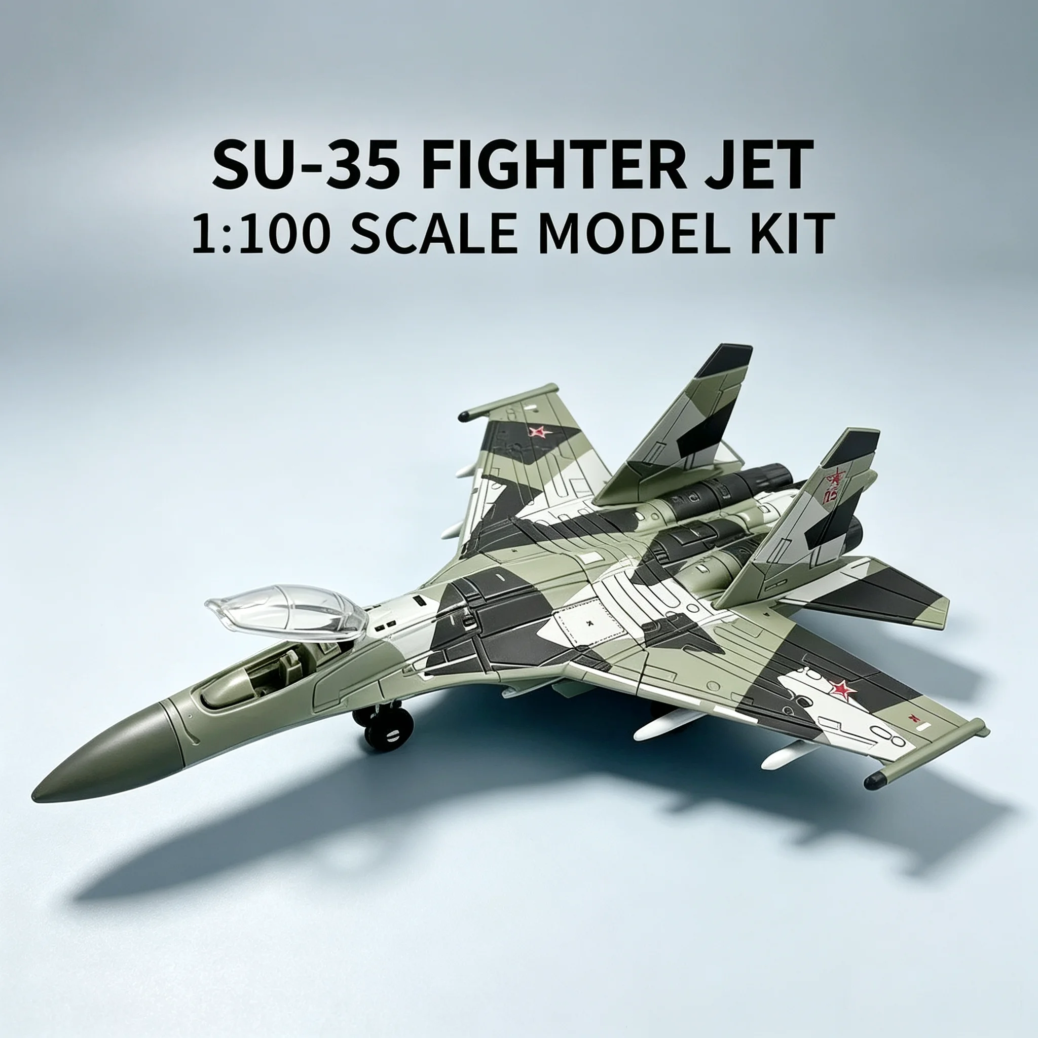1/100 Fighter Jet Snap Assembly Model Kit, No Glue DIY Plastic Aircraft Model, Ideal for Collection & Gift