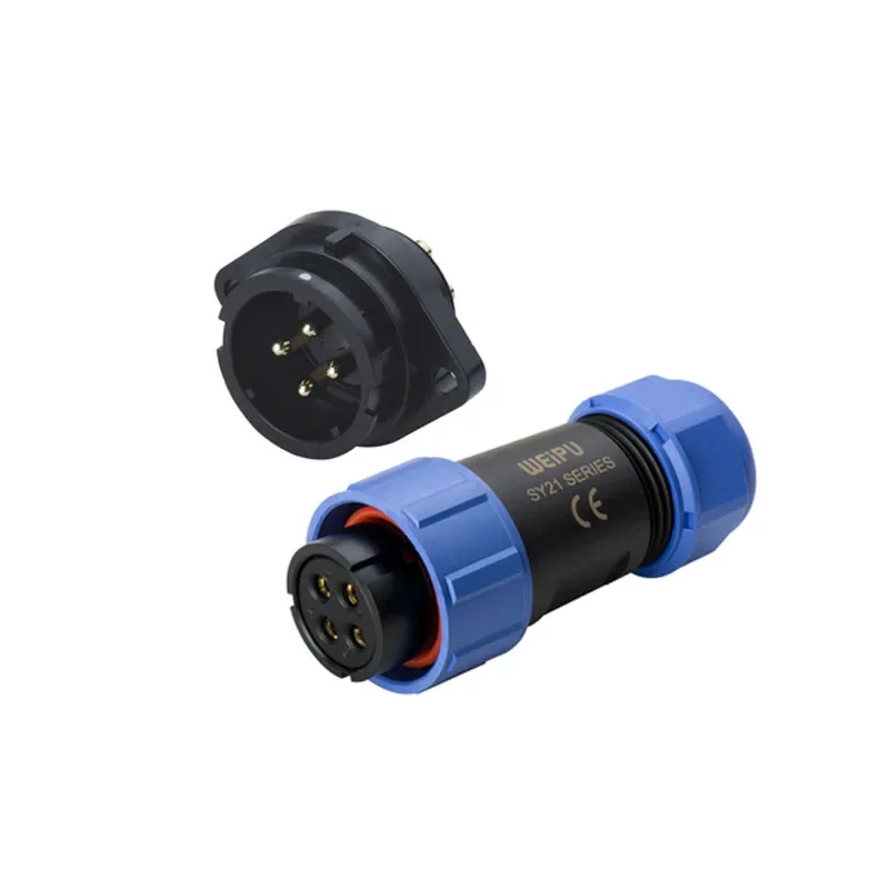 WEIPU SY21 SY2110/S SY2113/P 2 3 4 5 6 7 8 9 12 15Pin Industrial Waterproof Connector IP67 Charge Signal Power Flange Seat