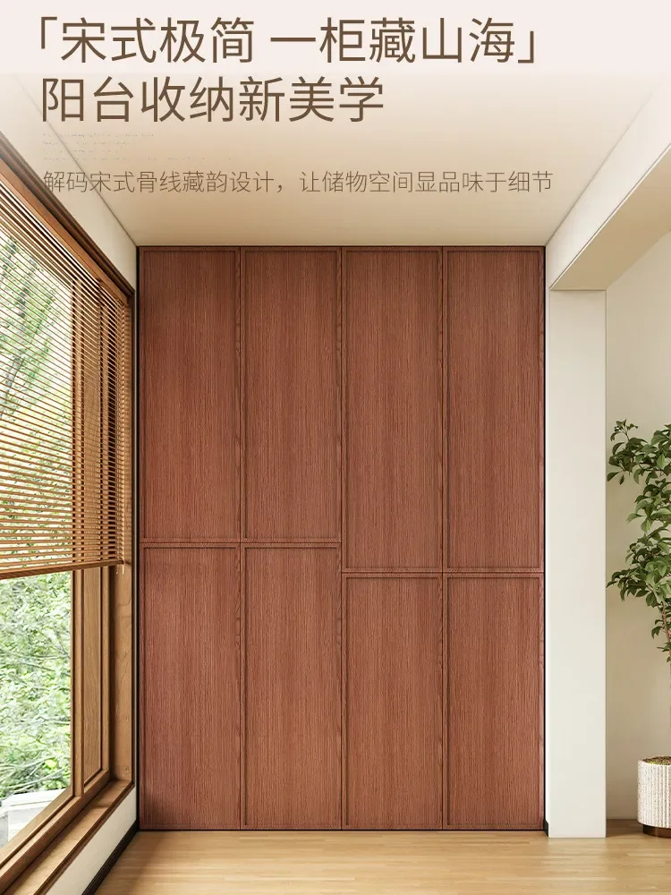 Balcony Locker Cabinet Door Against Wall Storage High Cabinet Large Capacity Hole Board Cabinet