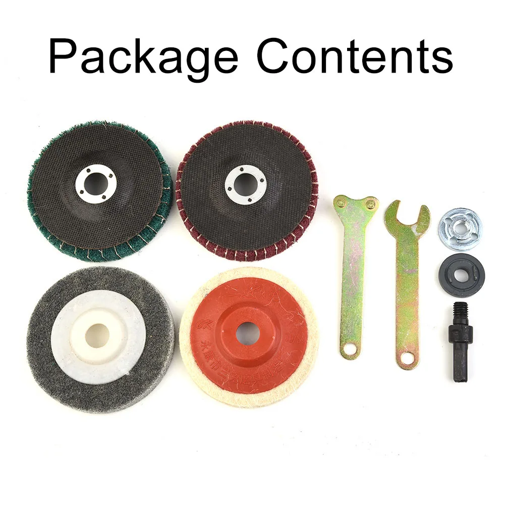 Grinder Flap Polishing Kit Disc Buffing Accessories Workshop Equipment Cloth Metal Wood Stainless Steel Plastic