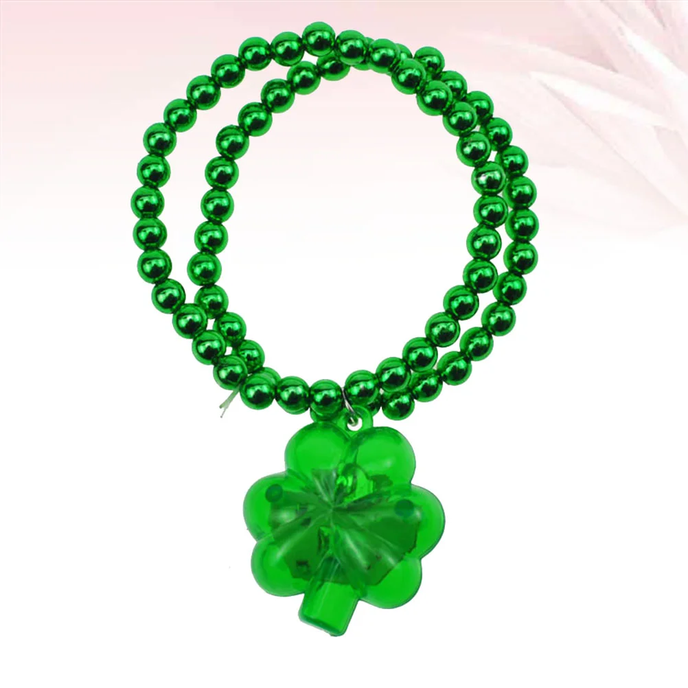 St Patrick Dia Bead Correias De Pulso, Pulseira Beads, Luminoso Brilhante Pulseiras, Festa