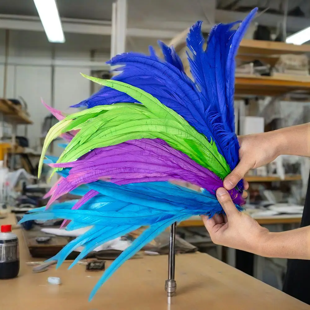 

1200 шт., натуральный петух, перо, цыпленок, шлейф 35-40 см для свадебной вечеринки, украшения, ремесла, костюм, головной убор, ювелирный аксессуар