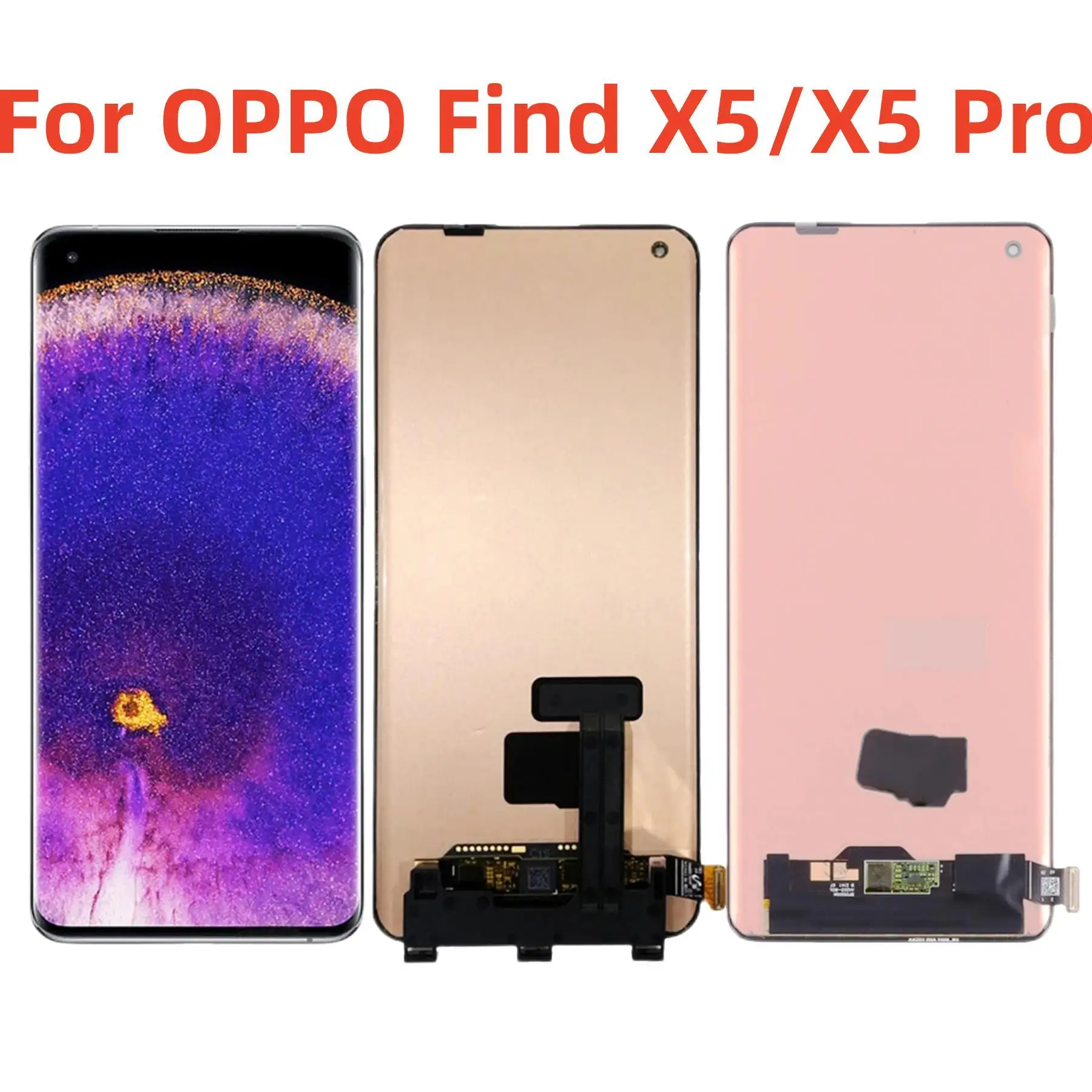 Original AMOLED For OPPO Find X5 Pro X5Pro PFEM10 CPH2305 PFFM20 LCD Display Touch Screen Digitizer For Find X5 PFFM10 LCD