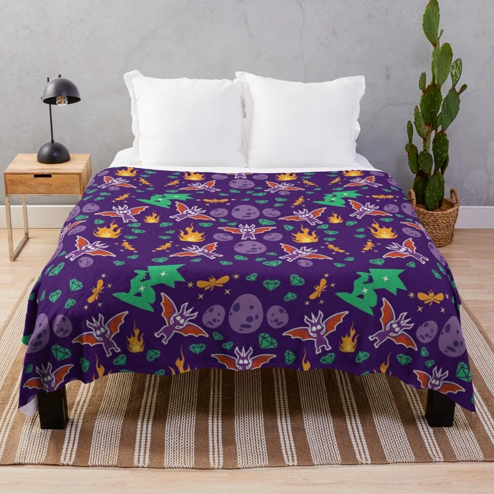 

Spyro Pattern Throw Blanket oversized throw blanket soft bed blankets