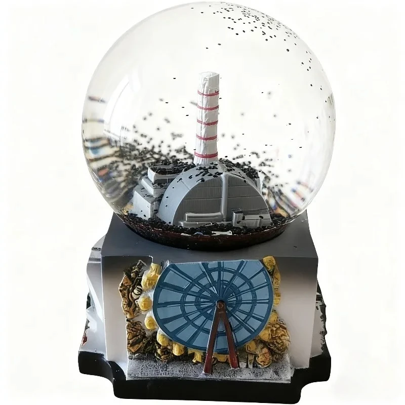 USSR Chernobyl Snow Globe Nuclear Power Plant Tragedy In Pripyat Snow Globe Soviet Union Ornament