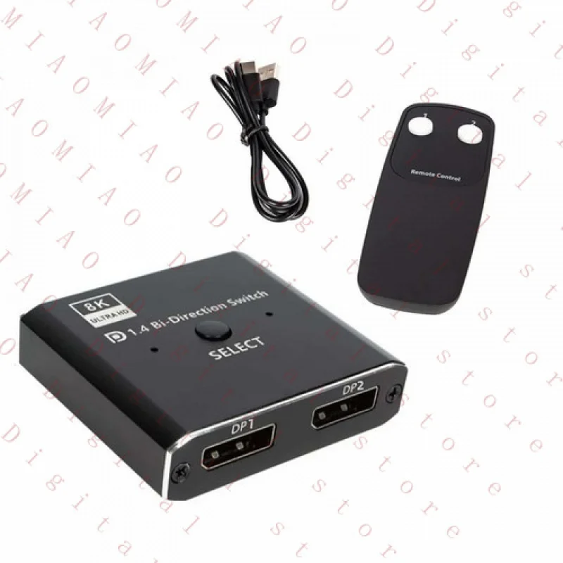 RT  DisplayPort Switch+Remote Control DP1.4 Bidirectional Converter 8K 4K 2X1 or 1X2