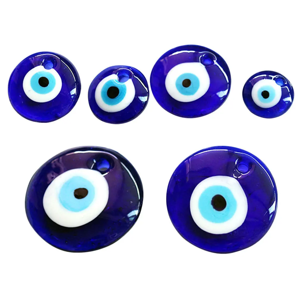 6Pcs Evil Eye Pendants Charms for Jewelry Making Necklace Bracelet DIY Projects Gifts Family Friends Birthday Christmas