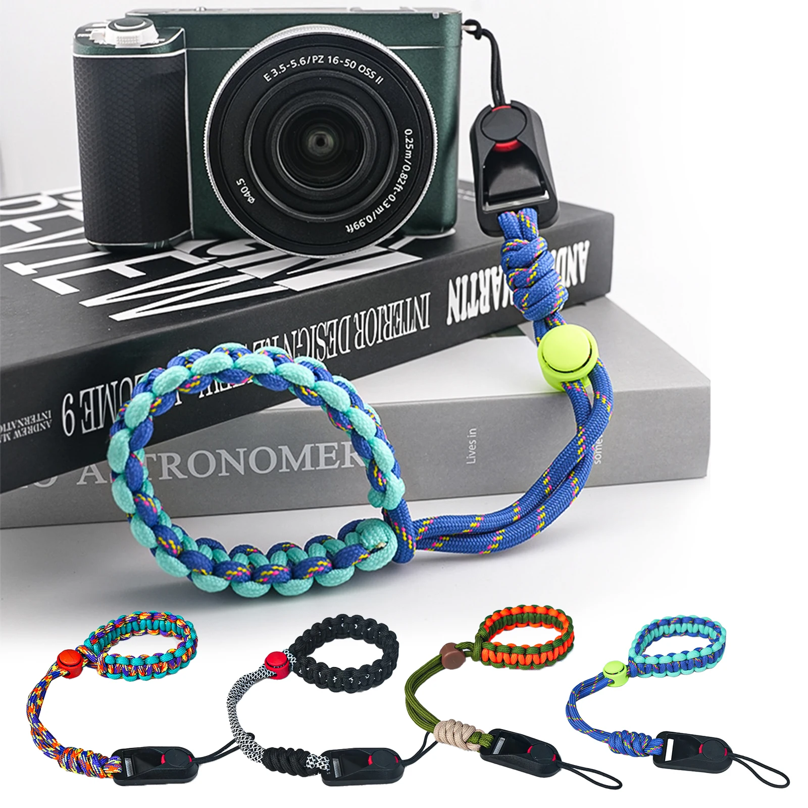 Новый обновленный быстросъемный ремешок для камеры с защитой от потери, нейлоновый плетеный ремешок для беззеркальной камеры DSLR, уличный Tr