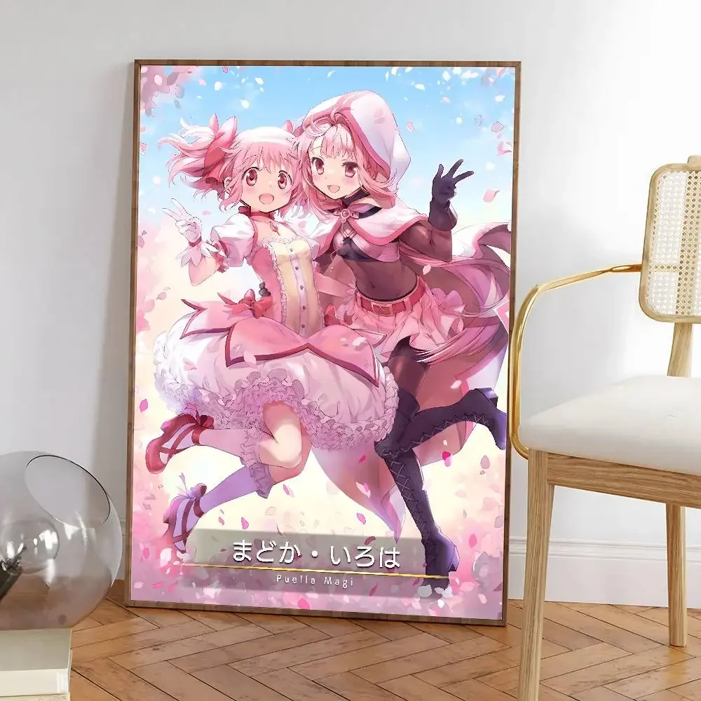 Puella Magi Madoka Magica ملصق HD ديكور المنزل لزجة جدار مقاوم للماء غرفة المعيشة المنزلي بار ديكور جمالي
