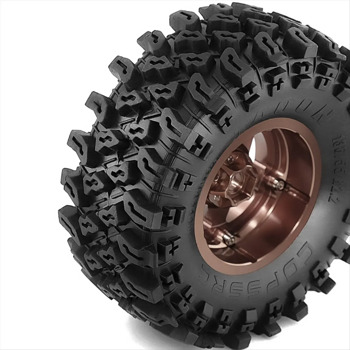 New arrival 4pcs 136mm Metal 2.2Inch Beadlock Wheel Rim Tire Set for 1/10 RC Crawler Car SCX10 Wraith RR10 Capra TRX4 Silver
