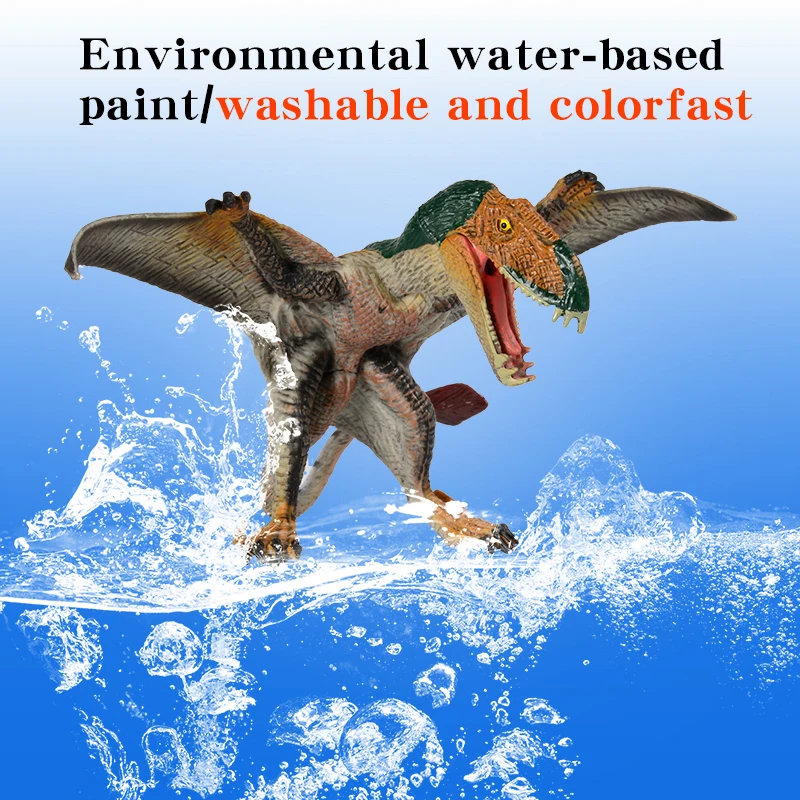 مجموعة ألعاب الديناصور الجوراسي الكلاسيكية - شخصيات Quetzalcoatlus & Pterodactyl نماذج حيوانات PVC لمجموعة الأطفال