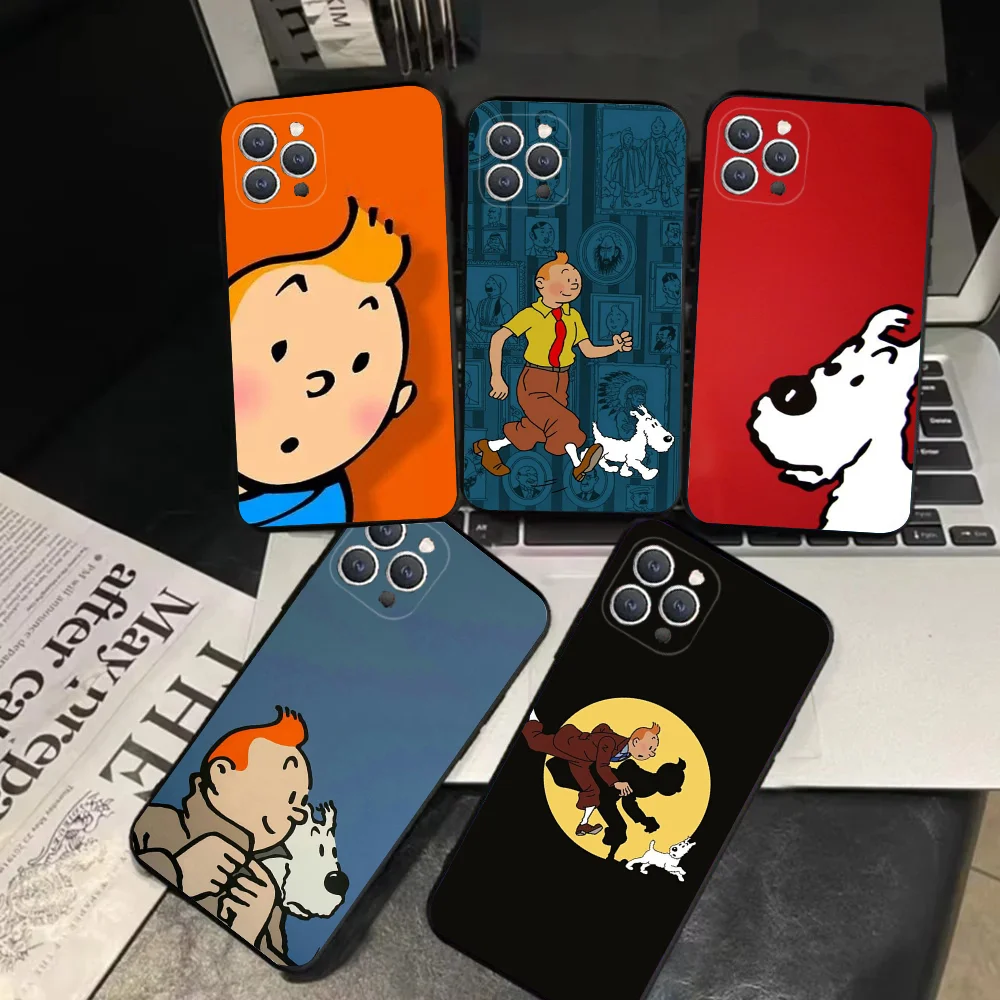 1pcFunny The Adventures Of T-tintins Phone Case Silicone Soft For IPhone 16 15 14 13 12 11 Plus Pro Max Plus