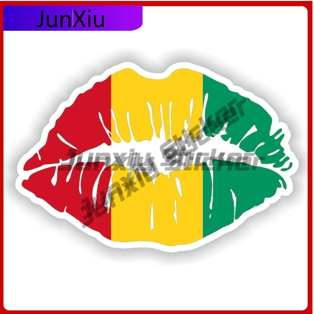

Guinea Pattern Trendy Car UV Resistant Sticker Vinyl Laptop Emblem Lips Window Travel Bumper Fade Stylish Resistant Accessory