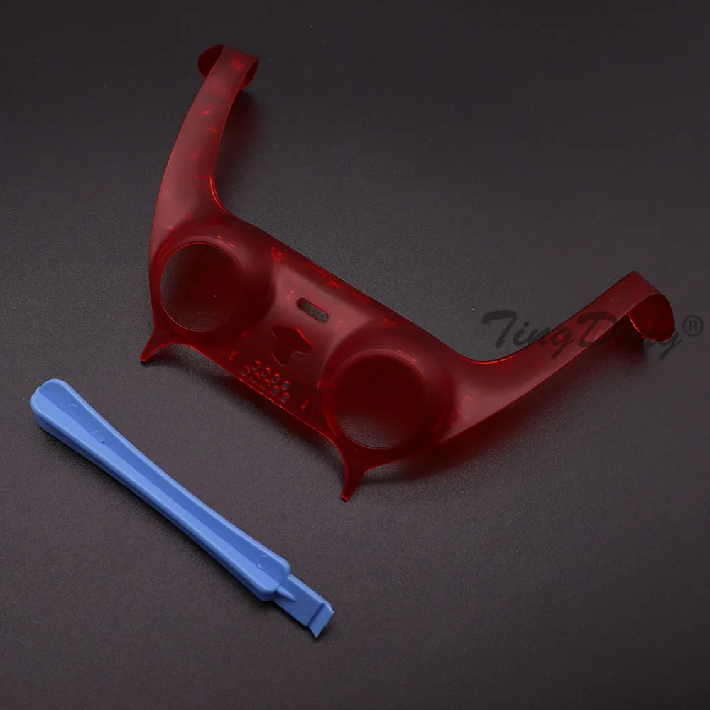 For PS5 Gamepad Handle Shell Cover Camouflage/Clear Matte Controller Joystick Handle Decoration Strip With Pry Bar