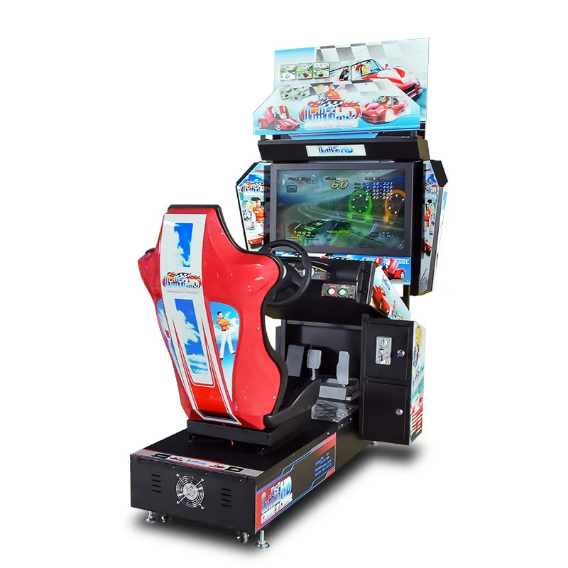 Coin Operated Outrun 32 Car Racing Games Machine Simulator Arcade Driving Game Metal Construction 1 Year Warranty for Sale