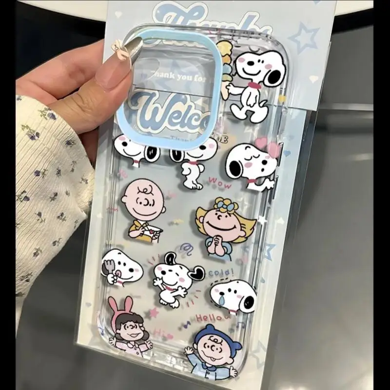 Snoopy Apple 15Promax Phone Case Anime Cartoon Sanrio Snoopys Iphone 14/13/12Pro Phone Case Anti Fall Phone Protective Case