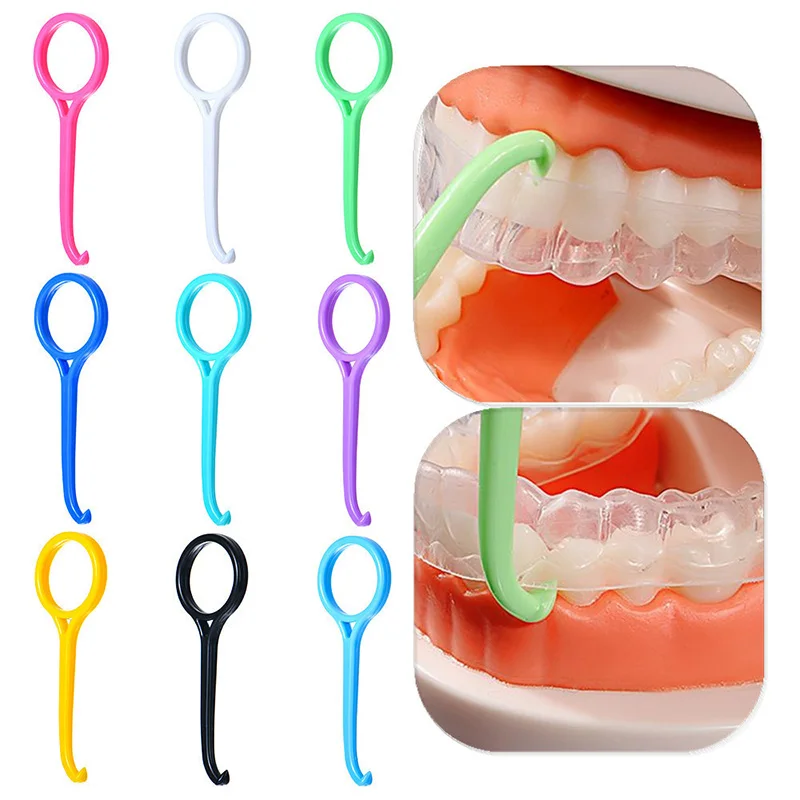 50pcs/pack Orthodontic Aligner Removal Tool Brace Extractor Tooth Socket Remover Oral Care Remove Plastic Braces Removal Hook
