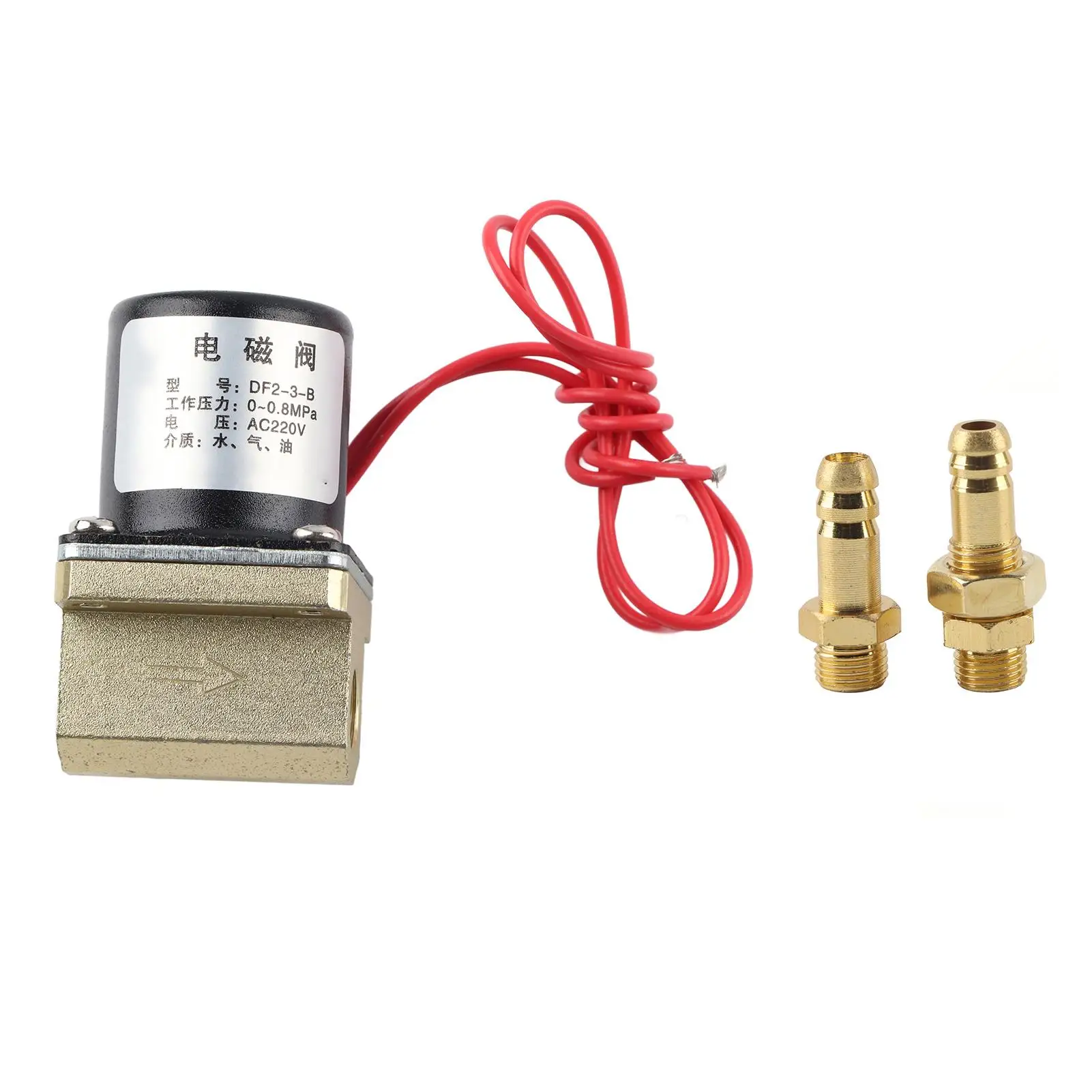 0~0.8MPa Magnetic Solenoid Valve for Welding Machine - G1/8'' for water , Gas, CO2 Pump Accessories