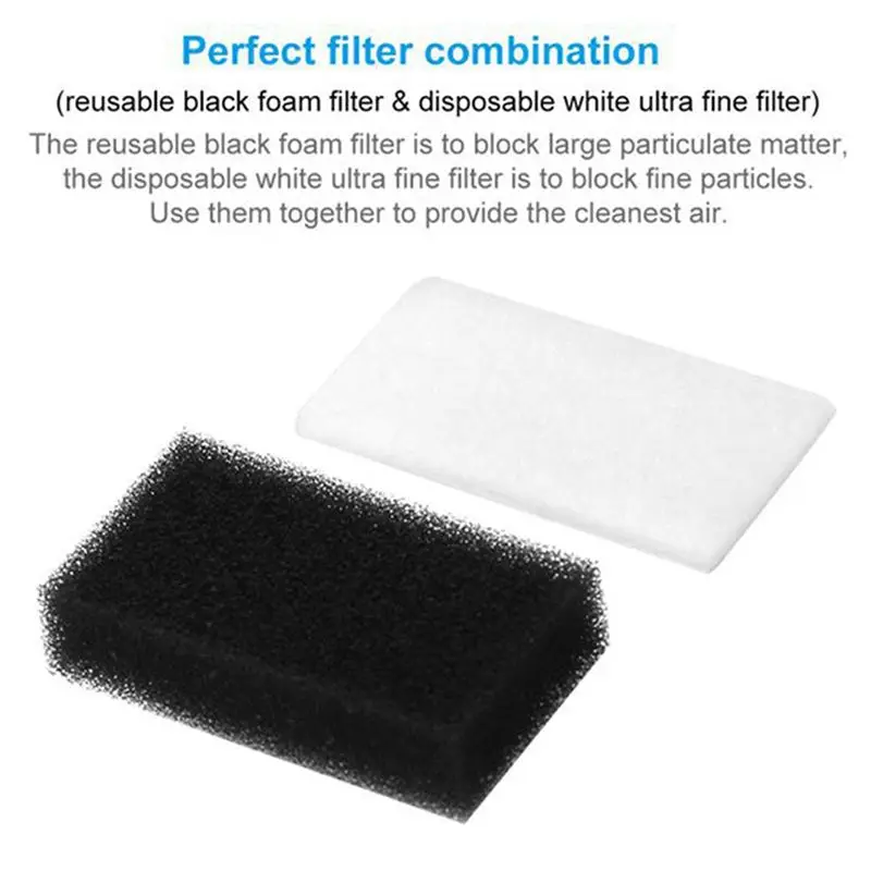 120PCS CPAP Filters For Respironics Premium Foam Filter And Ultra Fine Filters Respironics M Series A62X