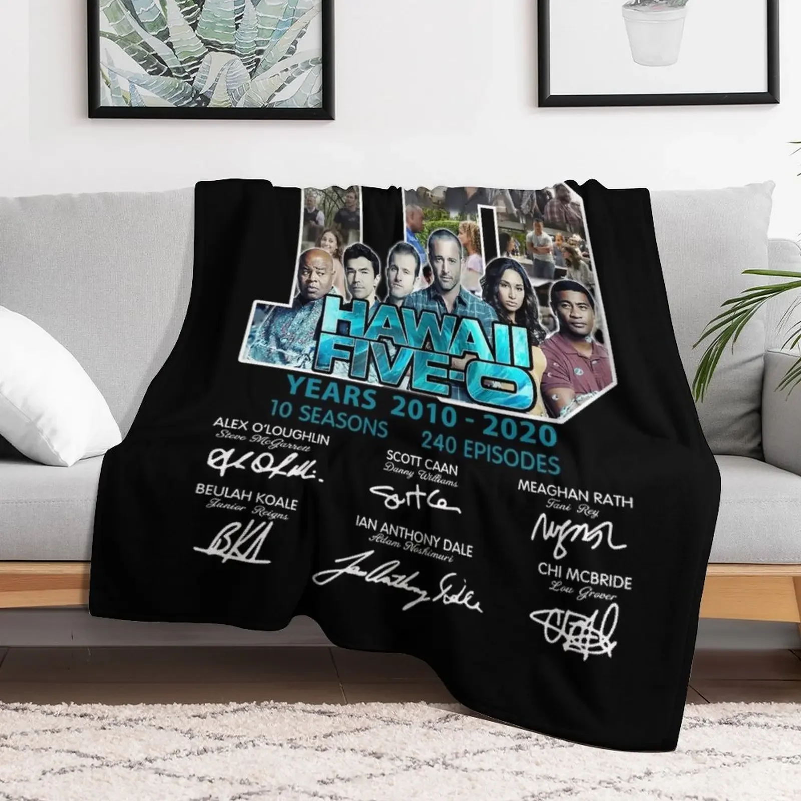 هاواي خمسة O 10 سنوات 2010 2020 التوقيعات قصيرة رمي بطانية لحاف فروي أفخم الثقيلة للنوم البطانيات