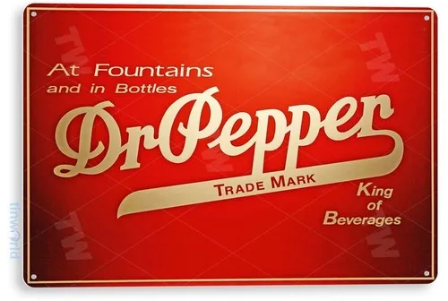 TIN SIGN Dr Pepper Cola Soda Kitchen Cottage Farm Store Metal Décor A340 --Tin Sign