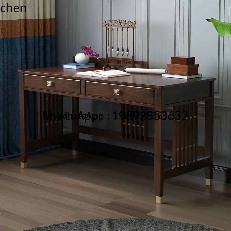 

N9 new Chinese study writing desk all solid wood desk zen desk study furniture