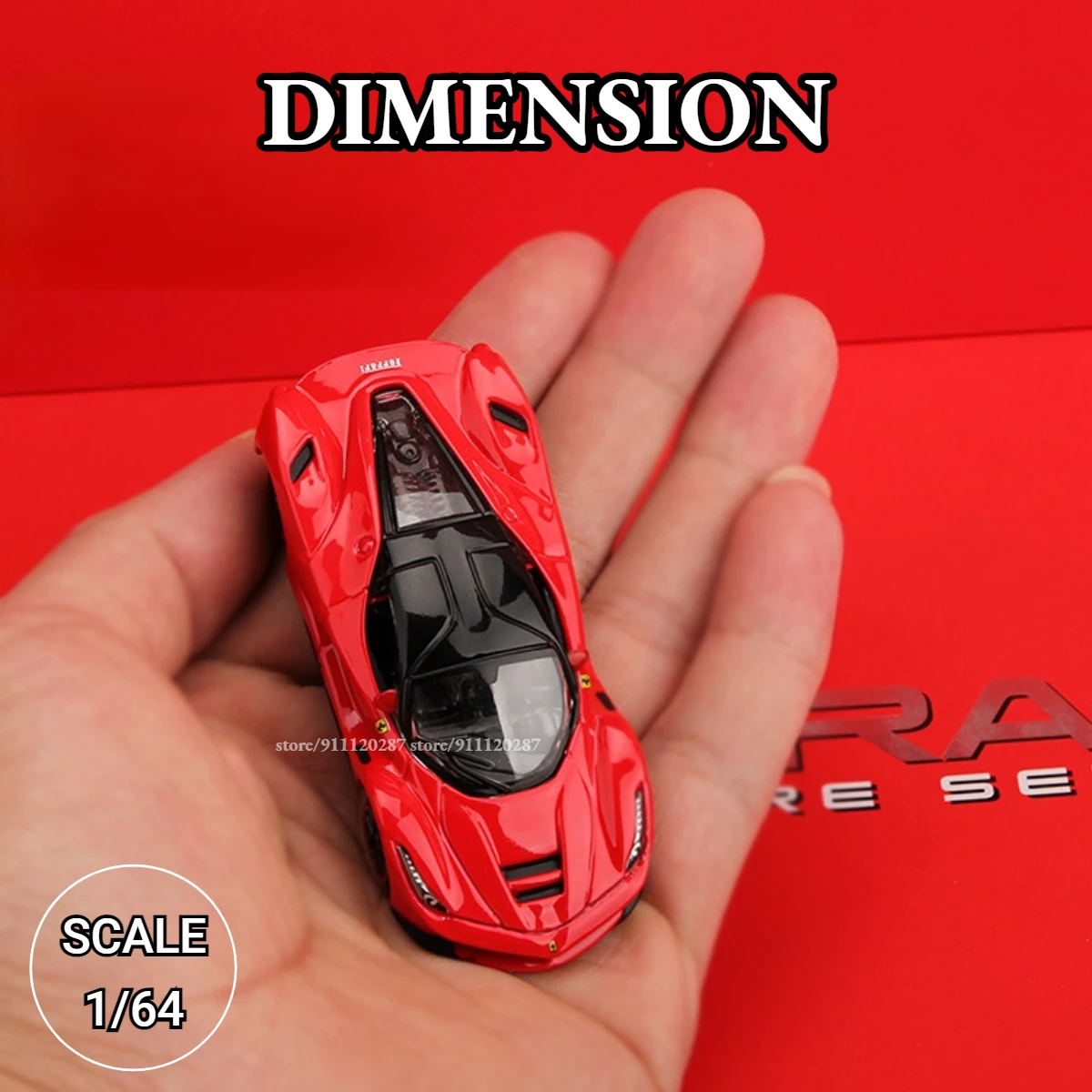 Bburago 1:64 Ferrari Car Model, BB05 458 Speciale Scale Enzo F50 F40 488 GTB Diecast Vehicle Replica Miniature Toy