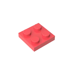 Gobricks GDS-509 Platte 2 x 2, kompatibel mit Lego 3022 Teilen für Kinder, DIY-Baustein, Partikelplatte zum Selbermachen