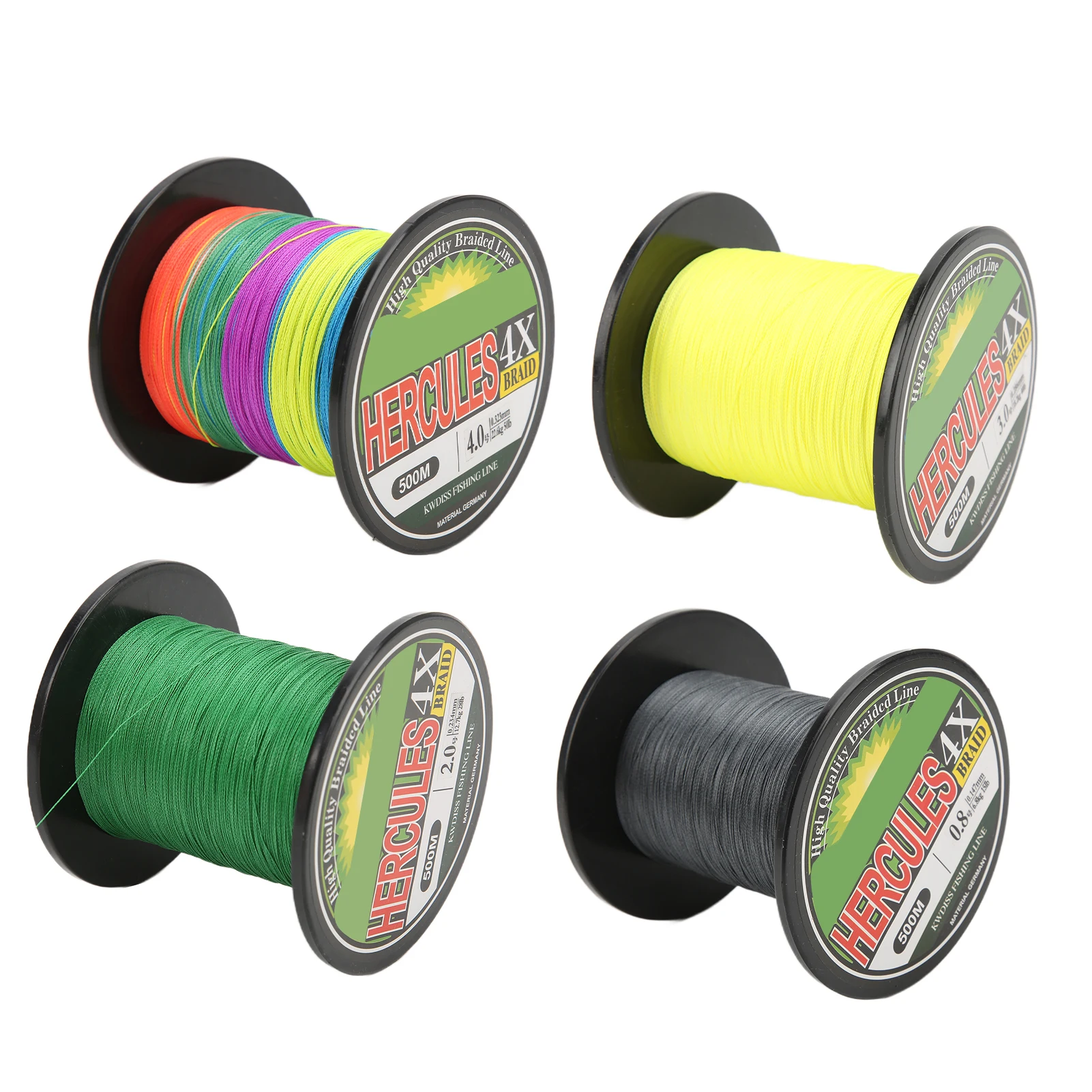 

Плетеная леска PE, устойчивая к истиранию, плетеная леска для карпа, 500 м для пресноводной и соленой рыбалки, полиэтиленовая леска